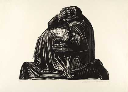 Kathe Kollwitz The Parents (War portfolio, plate 3) 1921-22 Private Collection