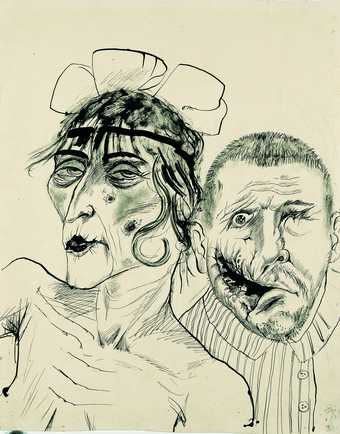 Otto Dix Prostitute and Disabled War Veteran. Two Victims of Capitalism 1923 LWL-Landesmuseu