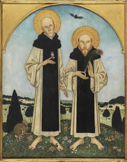 Edmund Dulac 1822–1953 Charles Ricketts and Charles Shannon as Medieval Saints 1920