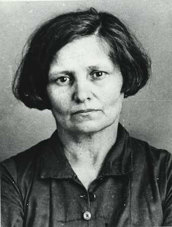 Fig.5 NKVD (secret police) arrest photograph of Lydia Dzbanovskaya-Shtokvish, born 1888, accountant