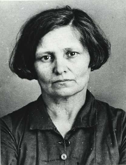 Fig.5 NKVD (secret police) arrest photograph of Lydia Dzbanovskaya-Shtokvish, born 1888, accountant
