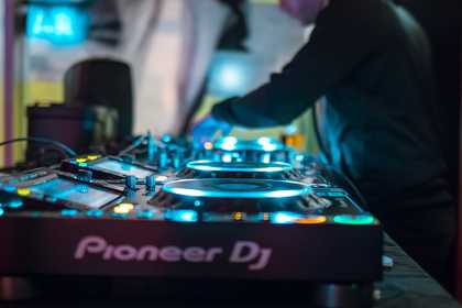 A DJ desk