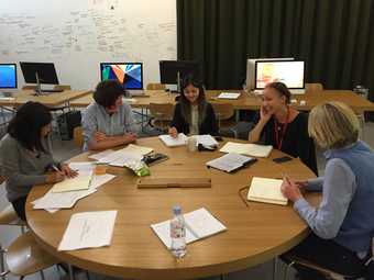 A group take part in a Practice as Research forum