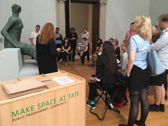 A photograph of a Make Space workshop at Tate