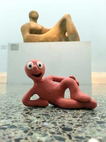 Morph in front of a Henry Moore