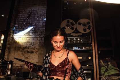 A DJ plays music