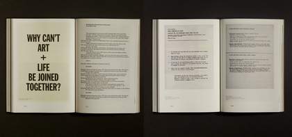 Spreads from In Site of Conversation: On Learning with Art, Audiences and Artists (2017)