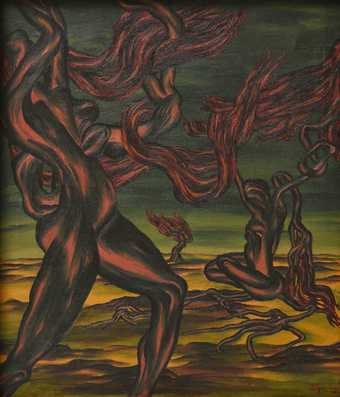 Inji Efflatoun, Surrealist Composition, 1942, oil paint on canvas, 71 × 60.5 cm - Private collection, photo © Viken Seropian
