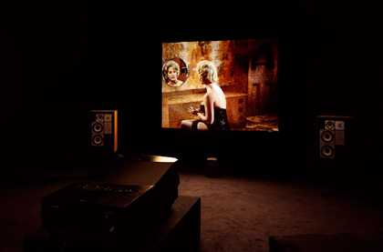 Installation view of Mark Leckey's Dream English Kid, 1964–1999 AD, 2015, at Cabinet, London, 2015
