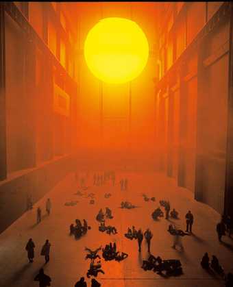 Installation view of Olafur Eliassons The Weather Project 2003