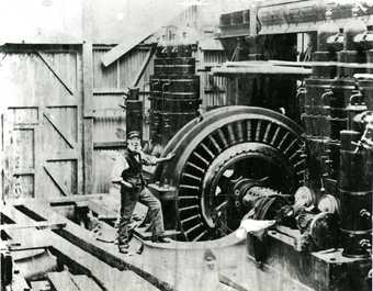 Archive photo of man at work in Bankside power station