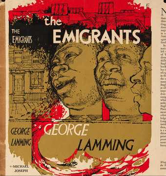 Dust jacket of George Lamming’s novel The Emigrants (1954), featuring illustration by Denis Williams