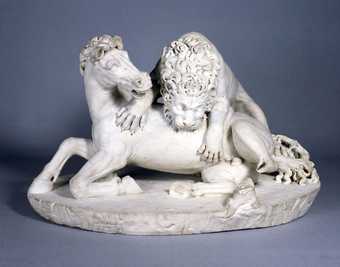Italian School Lion Devouring a Horse Eighteenth-century copy of the Roman original,