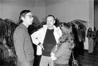 Jacques Charlier Konrad Fischer, Benjamin Buchloh and Anny de Decker at the Palais des Beaux-Arts, Brussels 1975