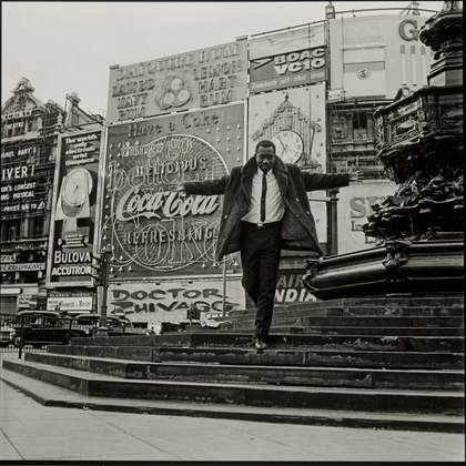 James Barnor Mike Eghan at Piccadilly Circus, London 1967