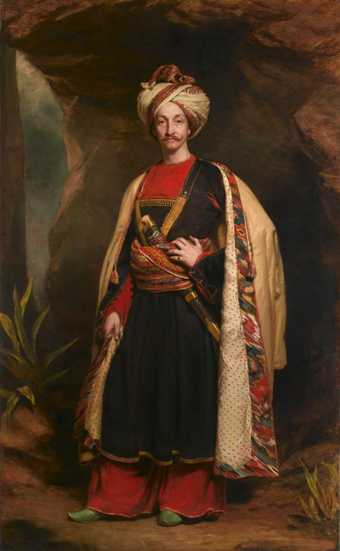 Portrait of a Captain wearing Indian dress 