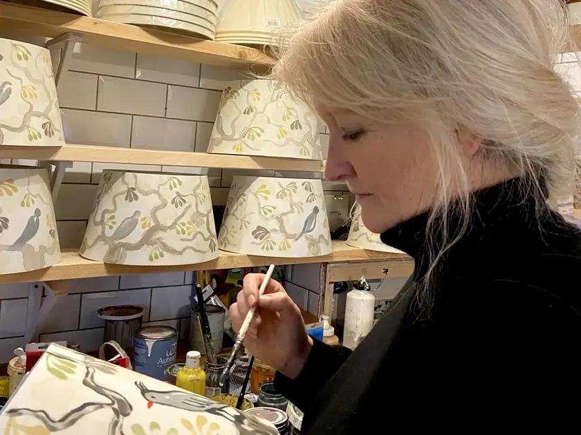 Jane McCall Lampshade Painting Workshop