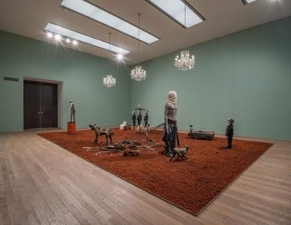 Photograph of Jane Alexander's installation 'African Adventure'