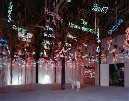 Installation view of Jason Rhoades My Madinah - in Pursuit of My Ermitage