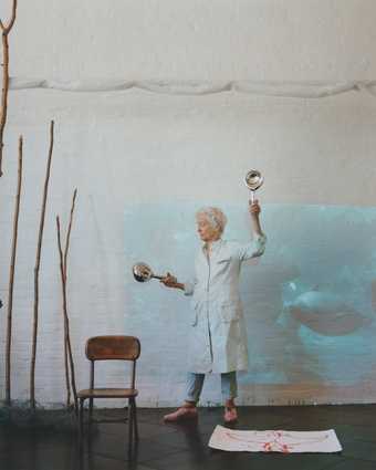 Joan Jonas in her New York studio, photographed by Toby Coulson for Tate Etc., September 2017