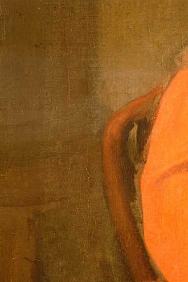 Johan Zoffany's Charles Macklin as Shylock, detail of paintwork for Tate conservation project
