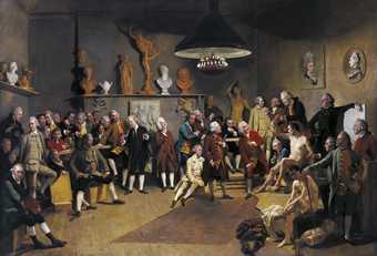 Johan Zoffany, The Academicians of the Royal Academy, 1771–2, oil paint on canvas, 101.1 × 147.5 cm - Royal Collection Trust / © Her Majesty Queen Elizabeth II 2018