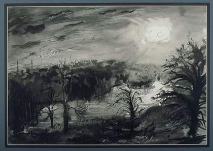 John Piper The Moon Over the Lake Renishaw 1942