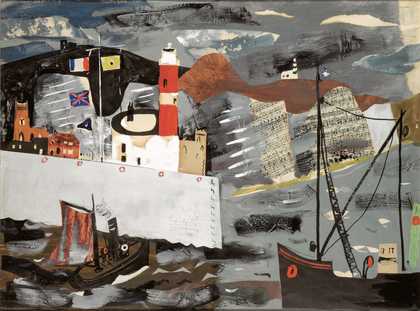 John Piper, Harbour Scene, Newhaven 1936-1937 © The Piper Estate / DACS 2017. Image courtesy: Private Collection.
