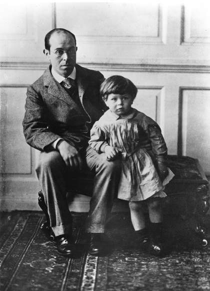 Father and son: William with John Rothenstein, Hampstead, 1903