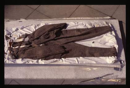 Joseph Beuys Felt Suit 1970 (photographed after moth damage, 1989)