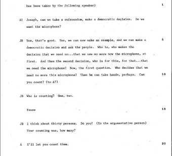 Transcript of Information Action 1972 (excerpt) 