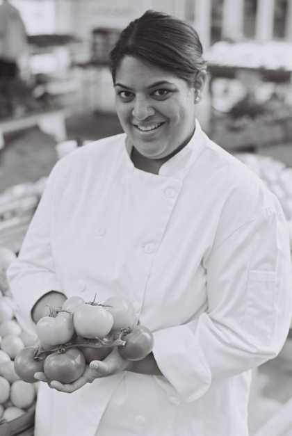 black and white portrait of Joshna Marahaj