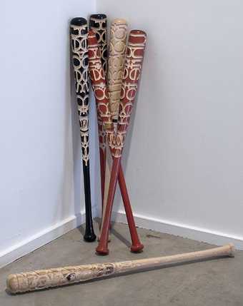 Brian Jungen Talking Sticks, 2005 5 carved baseball bats