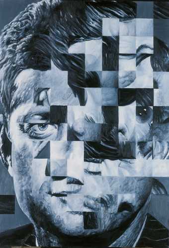 Jim Shaw Untitled Distorted Face Series JFK 1986
