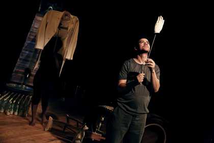 portrait of Kemang Wa Lehulere during a performance