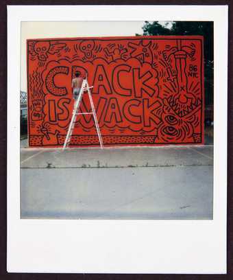Photograph of Keith Haring's Crack is Wack mural
