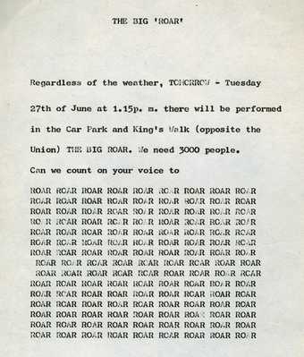 King Mob's flyer for the Big 'Roar', 26 June 1967