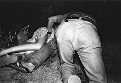 Kohei Yoshiyuki Untitled from the series the park 1971 to 1979 men and women writhing around on the grass