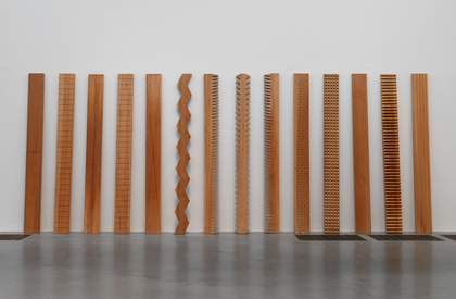 Susumu Koshimizu, From Surface to Surface 1971, remade 1986, wood, 3000 x 8100 x 100 mm. Tate collection, purchased with funds provided by the Asia Pacific Acquisitions Committee 2008. © Susumu Koshimizu