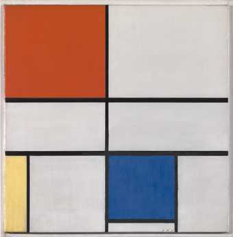 Mondrian painting of geometric shapes