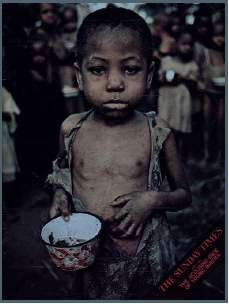 Magazine cover featuring photograph by Don McCullin, Biafra, 1 June 1969