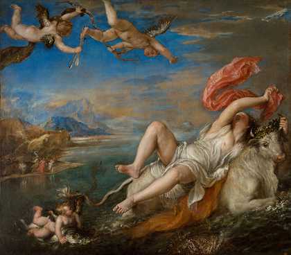 Painting by Titian, The Rape of Europa 1559–62