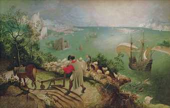 Painting by Pieter Bruegel the Elder Landscape with the Fall of Icarus c1558