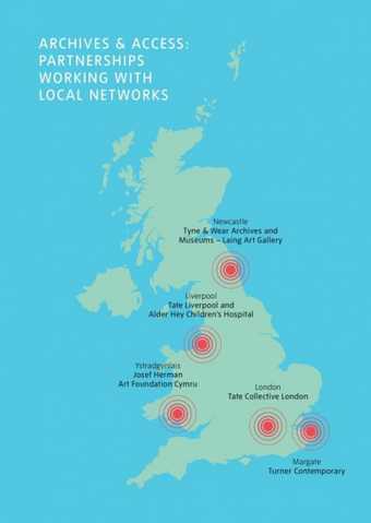 Map of partnerships for Archives & Access Learning outreach programme