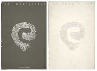 Les Immatériaux exhibition catalogues (left: Album and Inventaire; right: Épreuves d’écriture) 1985