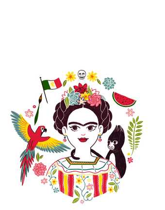 Illustration of the artist Frida Kahlo