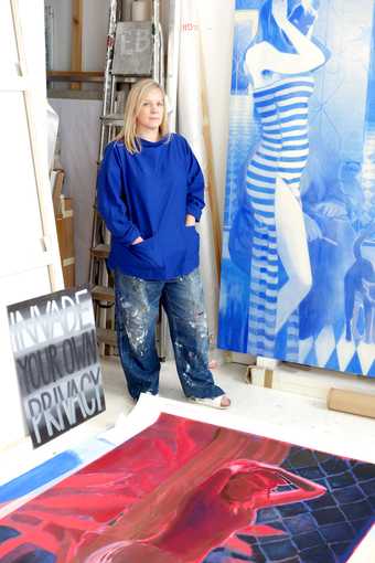Lisa Brice in her London studio, 2017 - photo Adam Davies