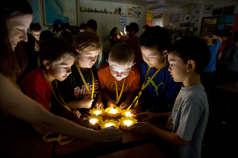 Children using Little Suns