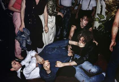 Chris Steele-Perkins, Fight in night club, London, from The Pleasure Principle, 1980–9
