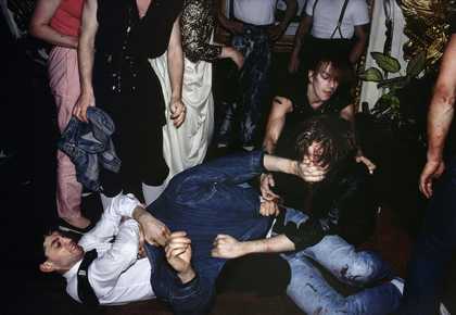 Chris Steele-Perkins, Fight in night club, London, from The Pleasure Principle, 1980–9